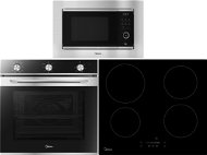 MIDEA 7NM20M1 + MIDEA MIH 654A + MIDEA AG820A3A - Oven, Cooktop and Microwave Set