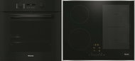 MIELE H 2861-1 BP Black 125 Edition + MIELE KM 7466 FR 125 Edition - Oven & Cooktop Set