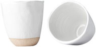 Made In Japan Earless Mug with Irregular Rim Tea Cup, White 300ml - Mug