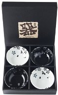 Made In Japan Bowl set Black &amp; White Sakura 100 ml 4 pcs - Bowl Set