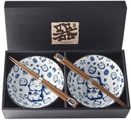 Made In Japan Set misek Maneki Cat s hůlkami 400 ml 2 ks - Sada misek