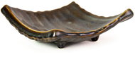 Made in Japan Serving plate Mist 14 x 11 cm, grey, ceramic - Plate