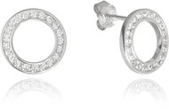 MINET Elegant silver earrings Rings with white zircons (Ag 925/1000, 2,15 g) - Earrings