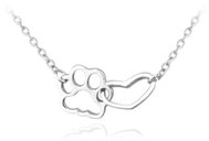 MINET Silver necklace Paw with heart (Ag 925/1000, 2,55 g) - Necklace