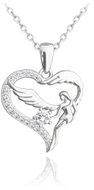 MINET Silver necklace Angel with zircon (Ag 925/1000, 3,10 g) - Necklace