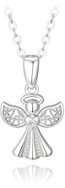 MINET Silver necklace Angel with zircons (Ag 925/1000, 2,65 g) - Necklace