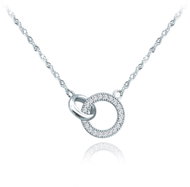 MINET Silver necklace Ring with white zircons (Ag 925/1000, 2,85 g) - Necklace