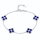 Silver Bracelet with Four-Leaf Clovers and Lapis Lazuli (Ag 925/1000, 4.35g)
