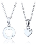 MINET Stříbrný set náhrdelníků se srdíčkem - matka a dcera (Ag 925/1000, 4,9 g) - Necklace