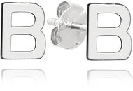 MINET Silver earrings letter "B" (Ag 925/1000, 0,8 g) - Earrings