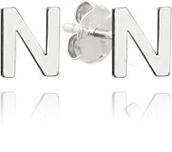 MINET Silver earrings letter "N" (Ag 925/1000, 0,7 g) - Earrings
