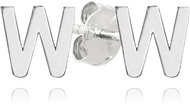 MINET Silver earrings letter "W" (Ag 925/1000, 0,75 g) - Earrings