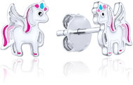 MINET Coloured Children's Silver Unicorn Earrings (Ag 925/1000, 1.75g) - Earrings