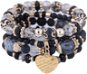 Ladies beaded wrap bracelet - set of 4 - KW7830 - Bracelet