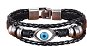Bracelet Leather bracelet - black SPP2242 - 19cm - Náramek