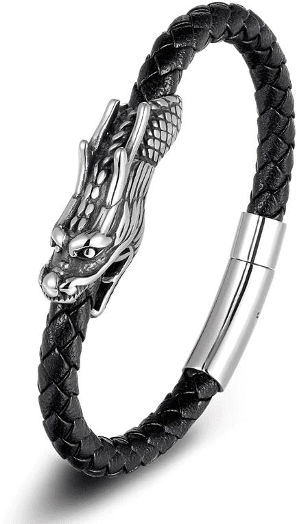 Predator Q1 bőr karkötő - sárkány BXXG750 - 21cm