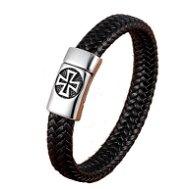 Leather bracelet - cross BXXG997 - 21cm - Bracelet