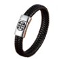 Leather bracelet - cross BXXG997 - 21cm - Bracelet