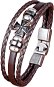 Leather bracelet - cross brown SLPP1097 - 21cm - Bracelet