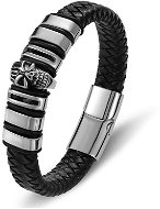 Leather bracelet - skull BXG6073 - 21,5cm - Bracelet