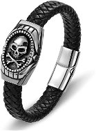 Leather bracelet - skull BXG6081 - 21,5cm - Bracelet
