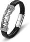 Leather bracelet - chain BXG6063 - 21,5cm - Bracelet