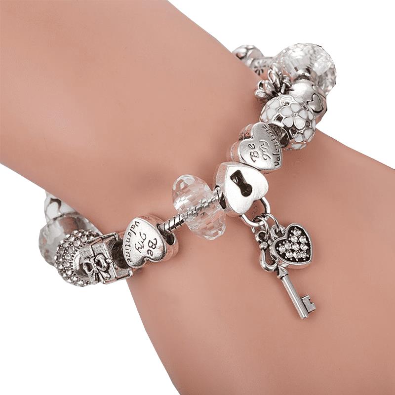 Silver bracelet in A la Pandora style 15351 1 21cm