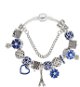 A'la Pandora style bracelet - Eiffel Tower dark blue B17141-1 - 22cm - Bracelet