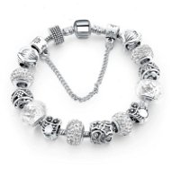 A'la Pandora style bracelet - white 7272-1 - 20cm - Bracelet