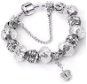A'la Pandora style bracelet - white crown-1 - 21cm - Bracelet