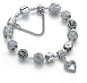 A'la Pandora style bracelet - white heart - 19cm - Bracelet