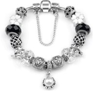 A'la Pandora style bracelet - black pearl-1 - 23cm - Bracelet
