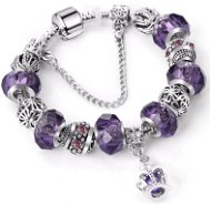 Bracelet in A´la Pandora style - purple crown -1 - 18cm - Bracelet