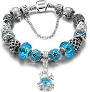 A'la Pandora style bracelet - blue swan - 20cm - Bracelet