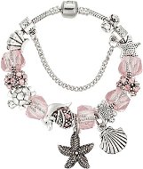 Bracelet in A´la Pandora style - pink dolphin B16024-2 - 18cm - Bracelet