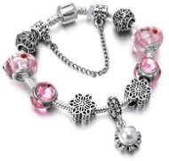 Silver Star Náramok –  pink perla-1 – 20 cm - Náramok