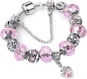 A'la Pandora style bracelet - pink crown-1 - 21cm - Bracelet