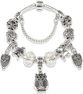 Silver Star Bracelet - Owl P10887 - Bracelet
