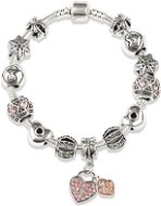 A'la Pandora style bracelet - hearts P10893-1 - 21cm - Bracelet