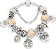 A'la Pandora style bracelet - tree of life white P10827-2-1 - 20cm - Bracelet