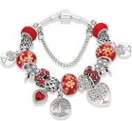 A'la Pandora style bracelet - tree of life red P10827-3-1 - 21cm - Bracelet