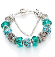 A'la Pandora style bracelet - green B16088-1 - 18cm - Bracelet