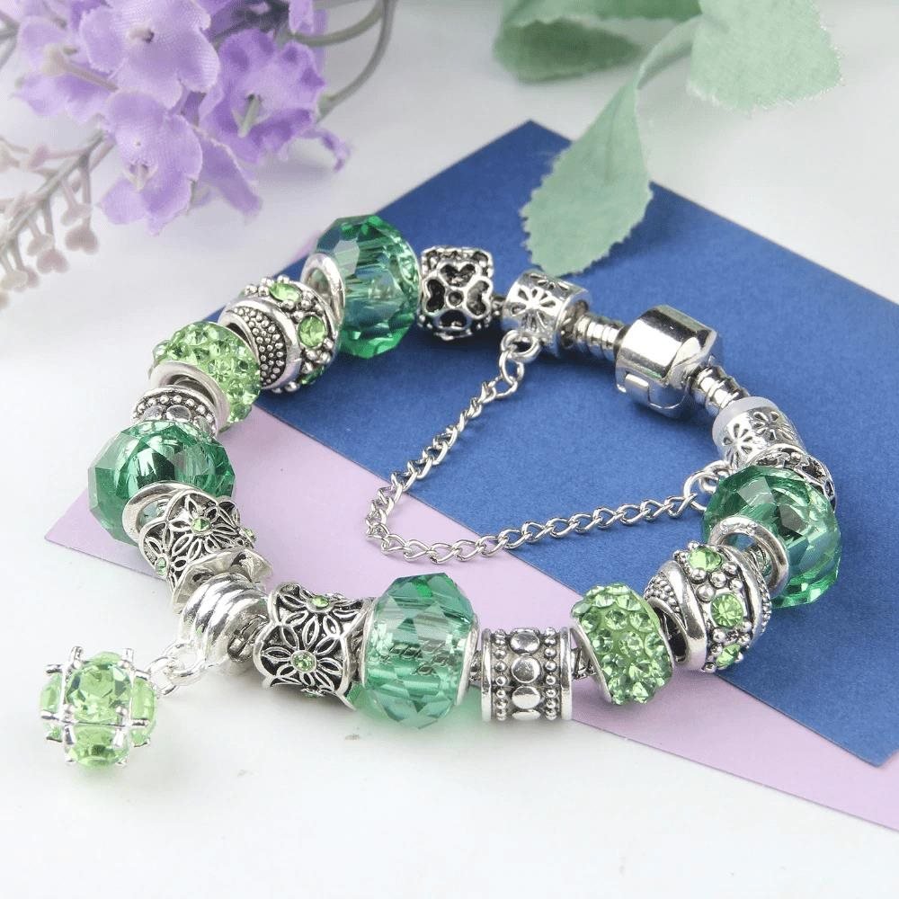 Amazon.com: Pandora May Green Eternity Circle Charm Bracelet Charm Moments  Bracelets - Stunning Women's Jewelry - Gift for Women - Made with Sterling  Silver & Man-Made Crystal: Clothing, Shoes & Jewelry