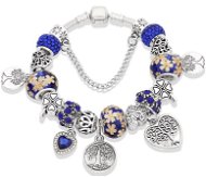 A'la Pandora style bracelet - tree of life dark blue P10827-1 - 21cm - Bracelet