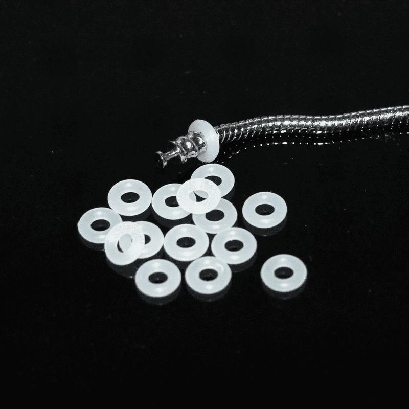 Silver Star fehér szilikon betét - 10 db
