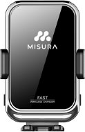 Misura MA04 - Mobiltelefonhalterung für das Auto mit kabelloser QI.03  Aufladung - SILBER