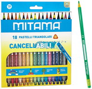 MITAMA Woodfree triangular with rubber, 18 pcs - Coloured Pencils