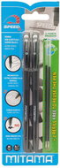 MITAMA Click-Clip SPEED 3 black / 0,7 mm / 2 + 2 refills - Stationery Set