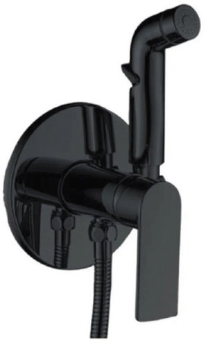 MIXXUS Bidet Mixer Tap with Bidet Shower Premium Alex 002 (Inner) Black - Bidet Set - Main image