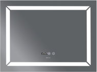 MIXXUS Mirror with LED Lighting, Anti-Fog Function and Clock, MR01-80 × 60 Light-Case - Mirror